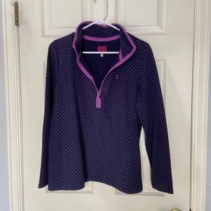Joules Blue and white polka dot pullover